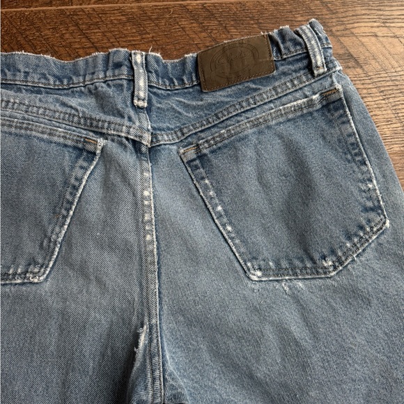 Vintage Cabela's Distressed Flannel Lined Blue Straight Jeans Men’s Cut - Picture 6 of 7